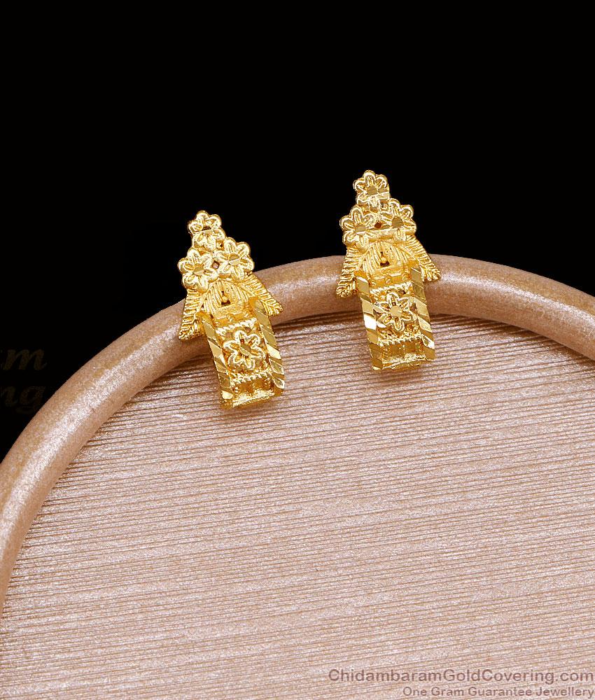 Plain 2 Gram Gold Stud Earring Collections Online ER5740 Plain 2 Gram Gold Stud Earring Collections Online ER5740