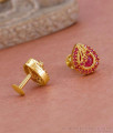 Stylish Ruby Stone Gold Plated Stud Earring Collection Online ER5746