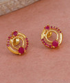 Elegant One Gram Gold Ruby Stone Stud Earring Shop Online ER5751 Elegant One Gram Gold Ruby Stone Stud Earring Shop Online ER5751