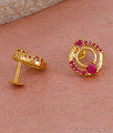 Elegant One Gram Gold Ruby Stone Stud Earring Shop Online ER5751 Elegant One Gram Gold Ruby Stone Stud Earring Shop Online ER5751