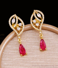 Ruby Stone Gold Imitation Dangler Earring Shop Online ER5758 Ruby Stone Gold Imitation Dangler Earring Shop Online ER5758