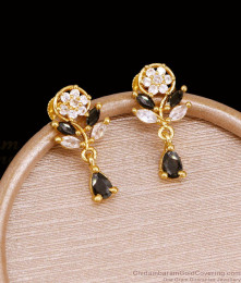 Black Ad Stone 1 Gram Gold Earring For Women Fashion ER5760 Black Ad Stone 1 Gram Gold Earring For Women Fashion ER5760