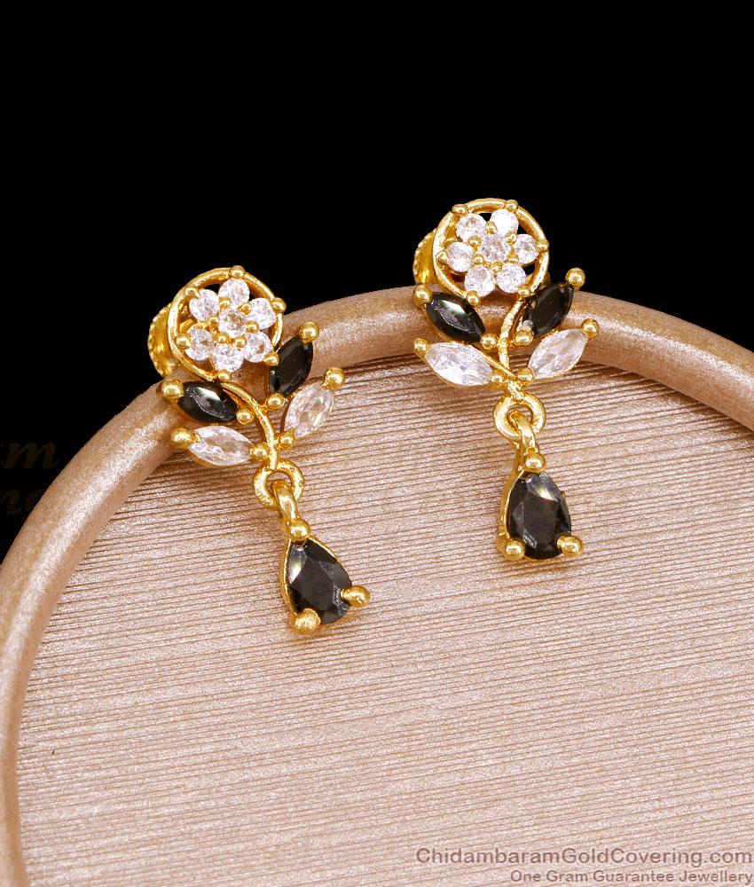 Black Ad Stone 1 Gram Gold Earring For Women Fashion ER5760 Black Ad Stone 1 Gram Gold Earring For Women Fashion ER5760