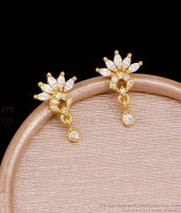 Beautiful Gold Imitation White Stone Floral Earring Online ER5771 Beautiful Gold Imitation White Stone Floral Earring Online ER5771