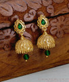 Emerald Green Gold Plated Jhumki Bell Earrings ER5783 Emerald Green Gold Plated Jhumki Bell Earrings ER5783