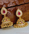 Royal Pachi Kundan Jhumka Earrings Multicolor Stone ER5786 Royal Pachi Kundan Jhumka Earrings Multicolor Stone ER5786