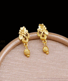 High Quality Floral Design 2 Gram Gold Droplet Earring ER5795
