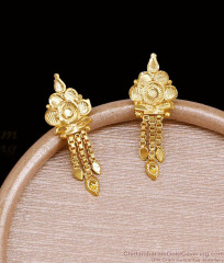 One Gram Gold Plain Earring For Bridal Wear ER5796 One Gram Gold Plain Earring For Bridal Wear ER5796