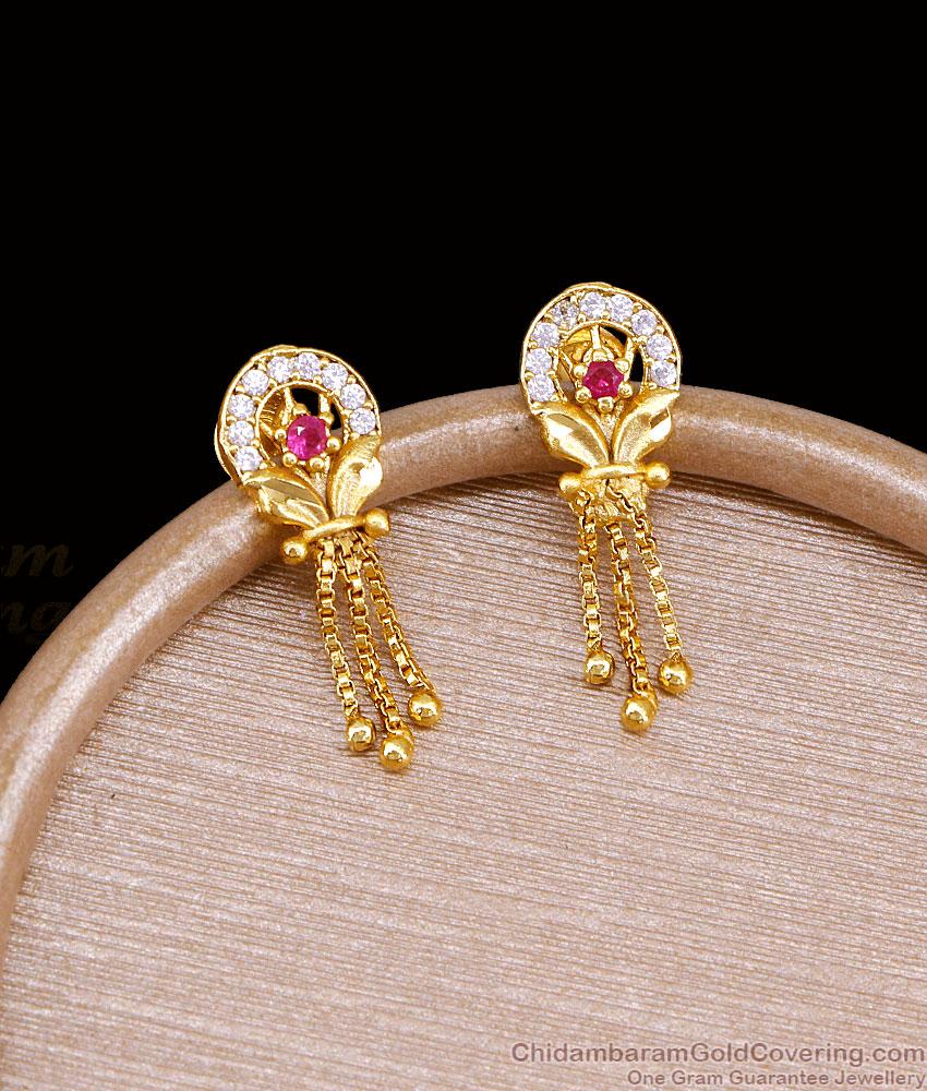 Elegant Bridal Wear Stone Earring Matt Gold Finish ER5799 Elegant Bridal Wear Stone Earring Matt Gold Finish ER5799