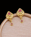 Trendy Ruby Stone 2 Gram Gold Earring Shop Online ER5801 Trendy Ruby Stone 2 Gram Gold Earring Shop Online ER5801