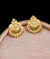 Temple Wear Meenakari Pattern Forming Gold Stud Earring ER5803