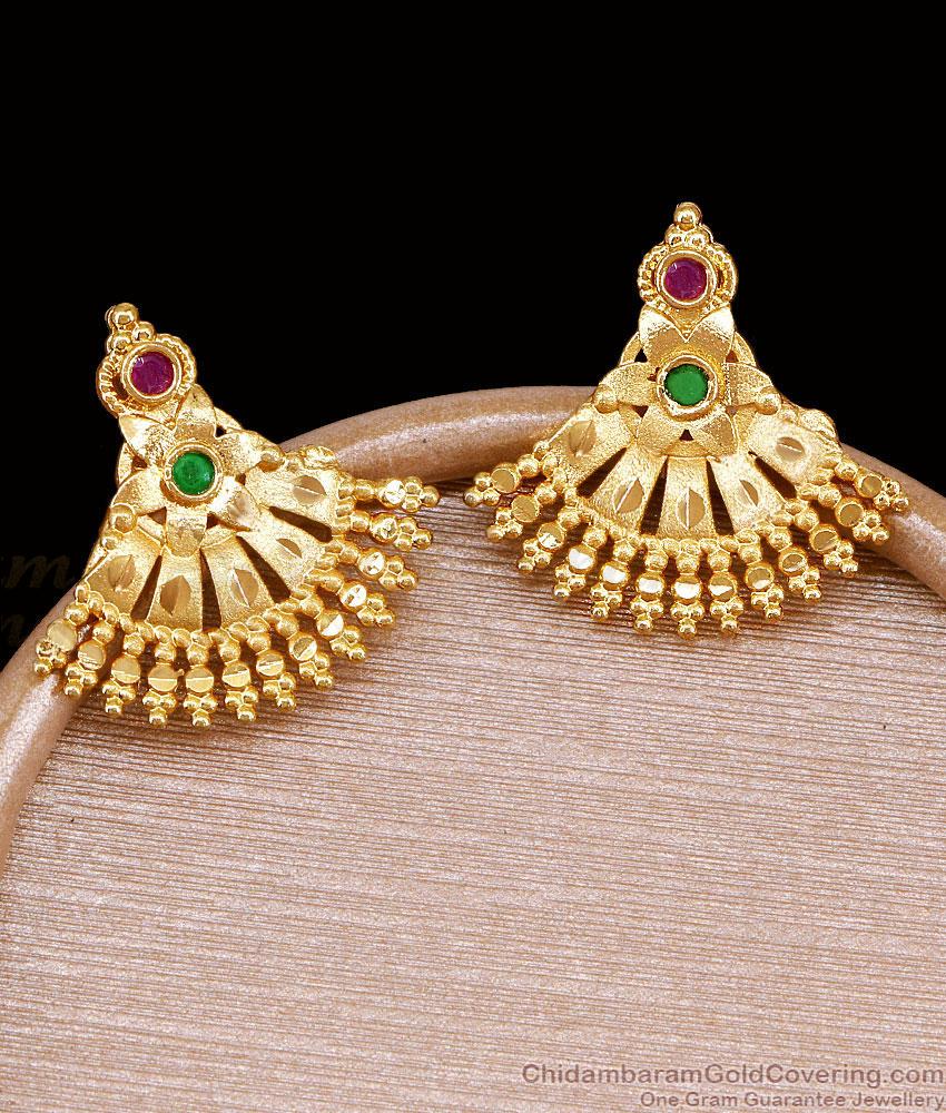 Real Gold Look Ad Stone Visiri Kammal Ad Stone Earring ER5804 Real Gold Look Ad Stone Visiri Kammal Ad Stone Earring ER5804