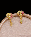 High Quality Forming Gold Heart Earring Hanging Beads Design ER5807 High Quality Forming Gold Heart Earring Hanging Beads Design ER5807