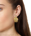 New Arrival Dubai Gold Earring Enamel Pattern For Wedding ER5810