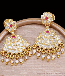 Premium Quality Impon Big Dangler Earring With Stone ER5812 Premium Quality Impon Big Dangler Earring With Stone ER5812