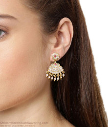 Premium Quality Impon Big Dangler Earring With Stone ER5812 Premium Quality Impon Big Dangler Earring With Stone ER5812