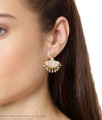 Grand White Stone Impon Earring Bridal Dangler Jewelry ER5813