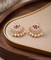 Latest Multi Color Stone Impon Screw Back Earring ER5814 Latest Multi Color Stone Impon Screw Back Earring ER5814