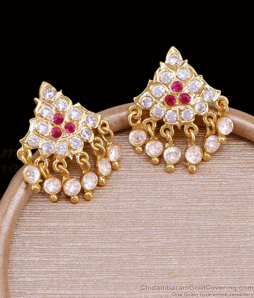 Traditional Big Screw Back Impon Stone Earring ER5815 Traditional Big Screw Back Impon Stone Earring ER5815