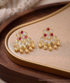 Ruby White Stone Floral Earring 5 Metal Jewelry ER5818 Ruby White Stone Floral Earring 5 Metal Jewelry ER5818