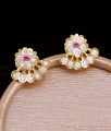 Buy New Model Floral Ruby Dangler Earrings ER5822 Buy New Model Floral Ruby Dangler Earrings ER5822