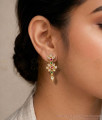Multicolor Stone Floral Drop Earrings Impon Jewelry ER5823 Multicolor Stone Floral Drop Earrings Impon Jewelry ER5823
