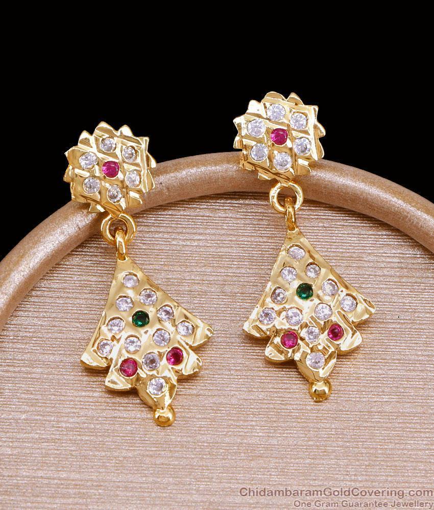 High Quality Five Metal Stone Dangler Women Fashion Earring ER5825 High Quality Five Metal Stone Dangler Women Fashion Earring ER5825