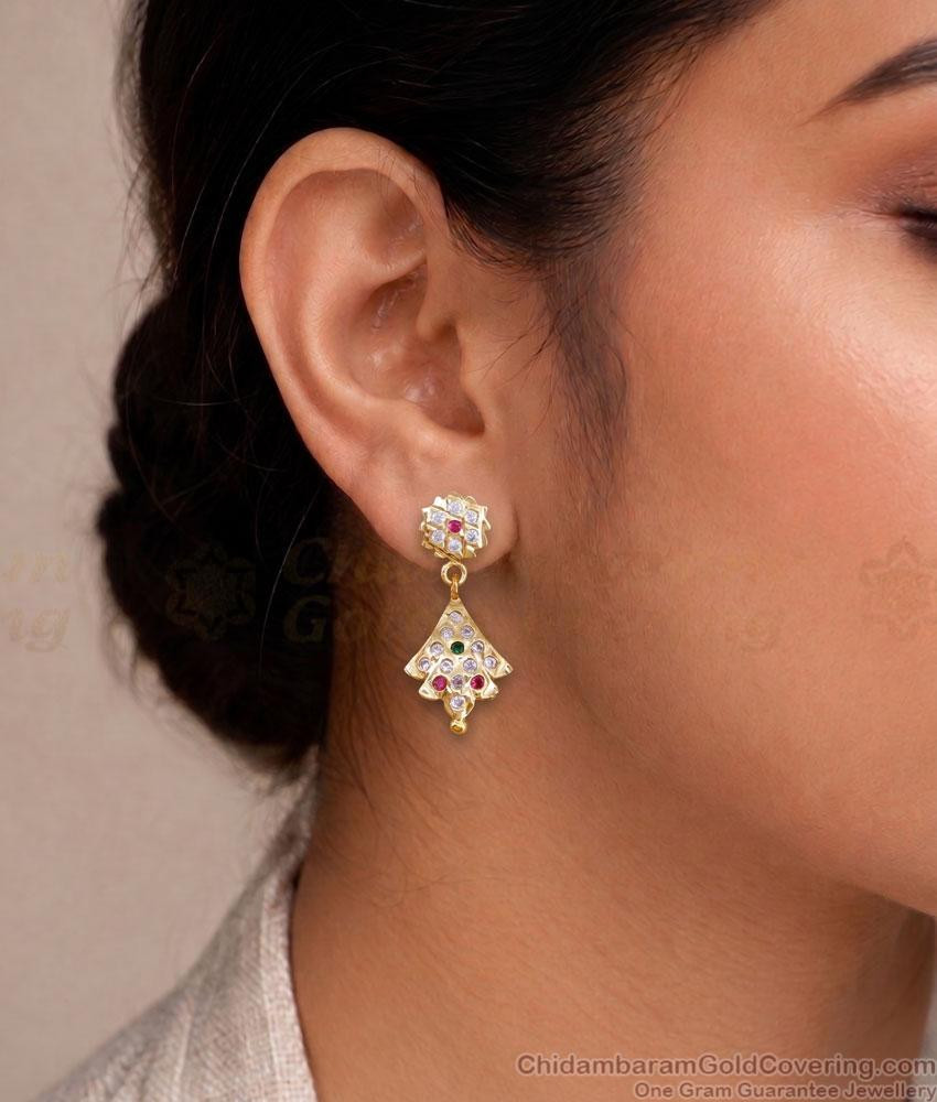 High Quality Five Metal Stone Dangler Women Fashion Earring ER5825 High Quality Five Metal Stone Dangler Women Fashion Earring ER5825