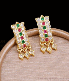 Beautiful Multi Stone Impon Rectangular Drop Earrings ER5826 Beautiful Multi Stone Impon Rectangular Drop Earrings ER5826