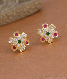 Big Screw Back Impon Stone Earring Stud Collections ER5829 Big Screw Back Impon Stone Earring Stud Collections ER5829