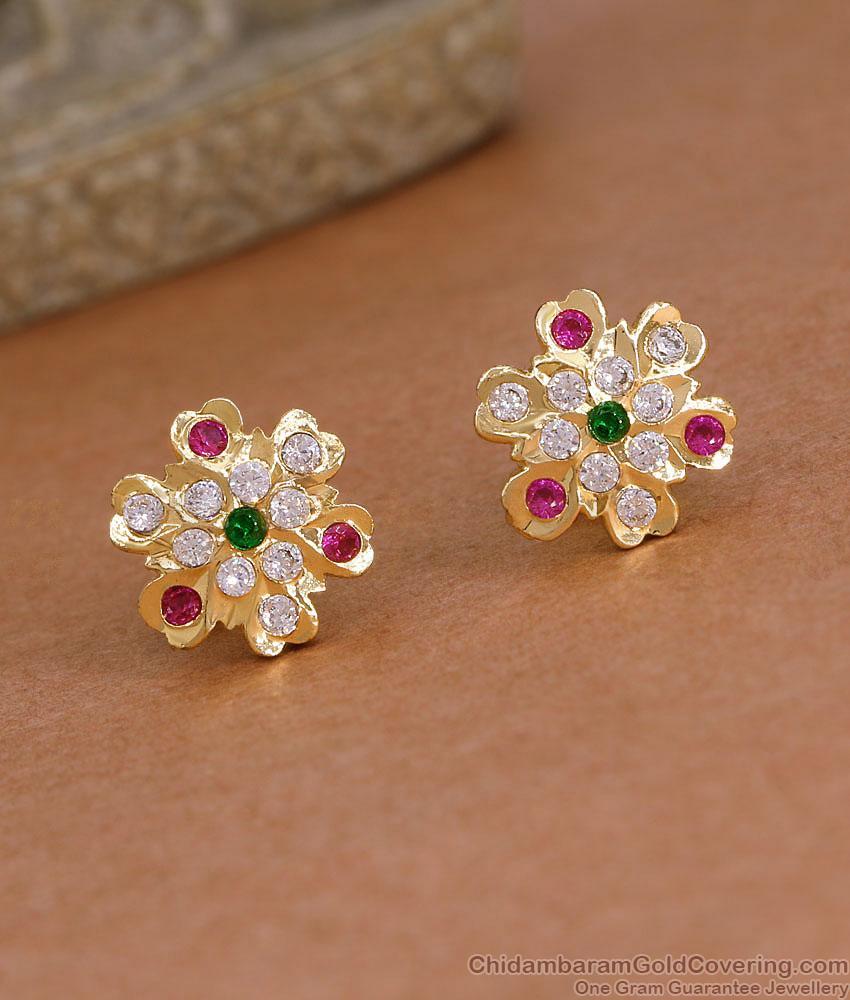 Big Screw Back Impon Stone Earring Stud Collections ER5829 Big Screw Back Impon Stone Earring Stud Collections ER5829
