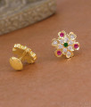 Big Screw Back Impon Stone Earring Stud Collections ER5829 Big Screw Back Impon Stone Earring Stud Collections ER5829