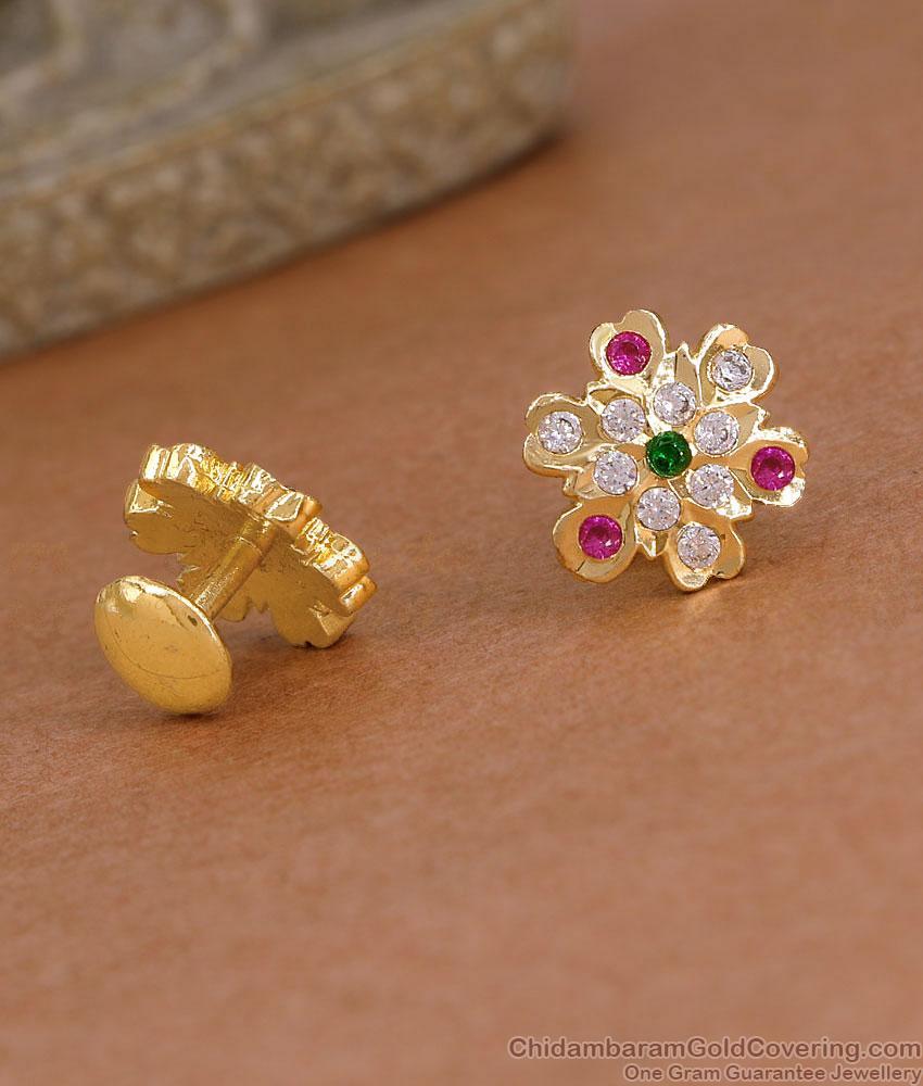 Big Screw Back Impon Stone Earring Stud Collections ER5829 Big Screw Back Impon Stone Earring Stud Collections ER5829