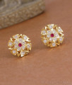 New Arrival Floral Design Impon Studs Stone Earring ER5832
