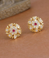 New Arrival Floral Design Impon Studs Stone Earring ER5832 New Arrival Floral Design Impon Studs Stone Earring ER5832