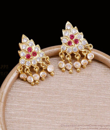 Traditional Hanging Stone Beads Impon Earring ER5836 Traditional Hanging Stone Beads Impon Earring ER5836