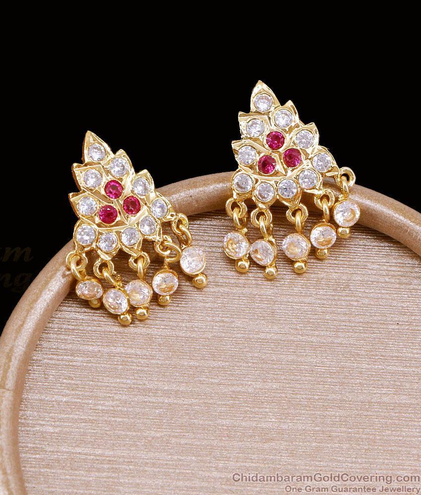 Traditional Hanging Stone Beads Impon Earring ER5836 Traditional Hanging Stone Beads Impon Earring ER5836