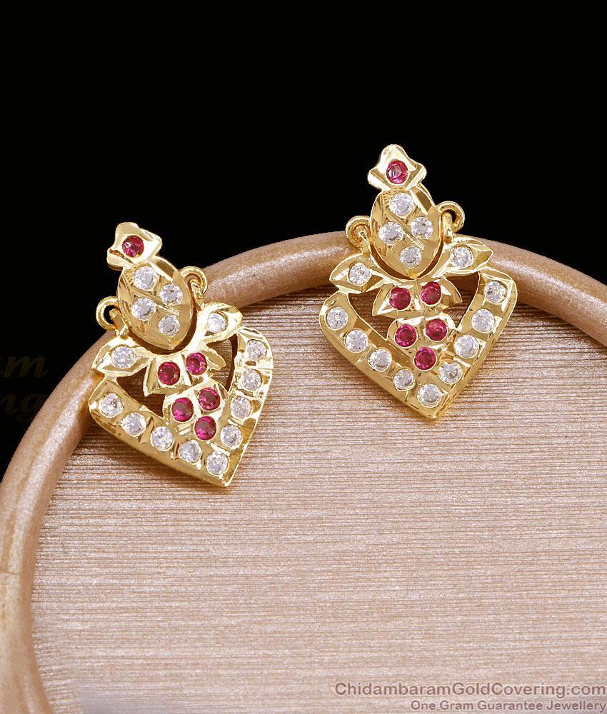 Latest Screw Back 5 Metal Dangler Earring ER5837 Latest Screw Back 5 Metal Dangler Earring ER5837