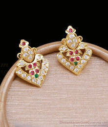 Multi Color Stone Impon Panchaloha Earring Online ER5838 Multi Color Stone Impon Panchaloha Earring Online ER5838