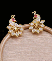 Beautiful Peacock Design Impon Stone Earring ER5839