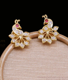Beautiful Peacock Design Impon Stone Earring ER5839 Beautiful Peacock Design Impon Stone Earring ER5839