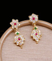 Floral Design Five Metal Impon Dangler Earring ER5843