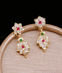 Floral Design Five Metal Impon Dangler Earring ER5843 Floral Design Five Metal Impon Dangler Earring ER5843