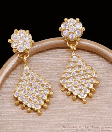 Premium Quality Impon White Stone Earring For Wedding ER5845 Premium Quality Impon White Stone Earring For Wedding ER5845