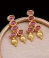 Stylish Ruby Kemp Stone Antique Earring Matte Finish ER5846 Stylish Ruby Kemp Stone Antique Earring Matte Finish ER5846