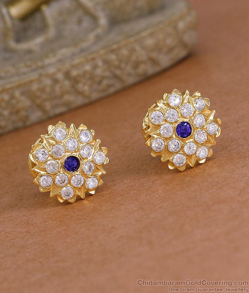 High Quality Five Metal Sapphire Stone Earring ER5851