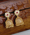 South Indian Traditional Impon Drop Jhumki Earrings ER5864 South Indian Traditional Impon Drop Jhumki Earrings ER5864