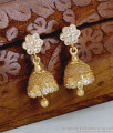 Elegant Impon White Stone Jhumki Net Pattern ER5870 Elegant Impon White Stone Jhumki Net Pattern ER5870