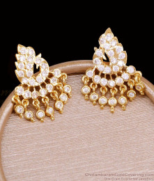 Full White Stone Impon Peacock Earring For Women ER5877 Full White Stone Impon Peacock Earring For Women ER5877