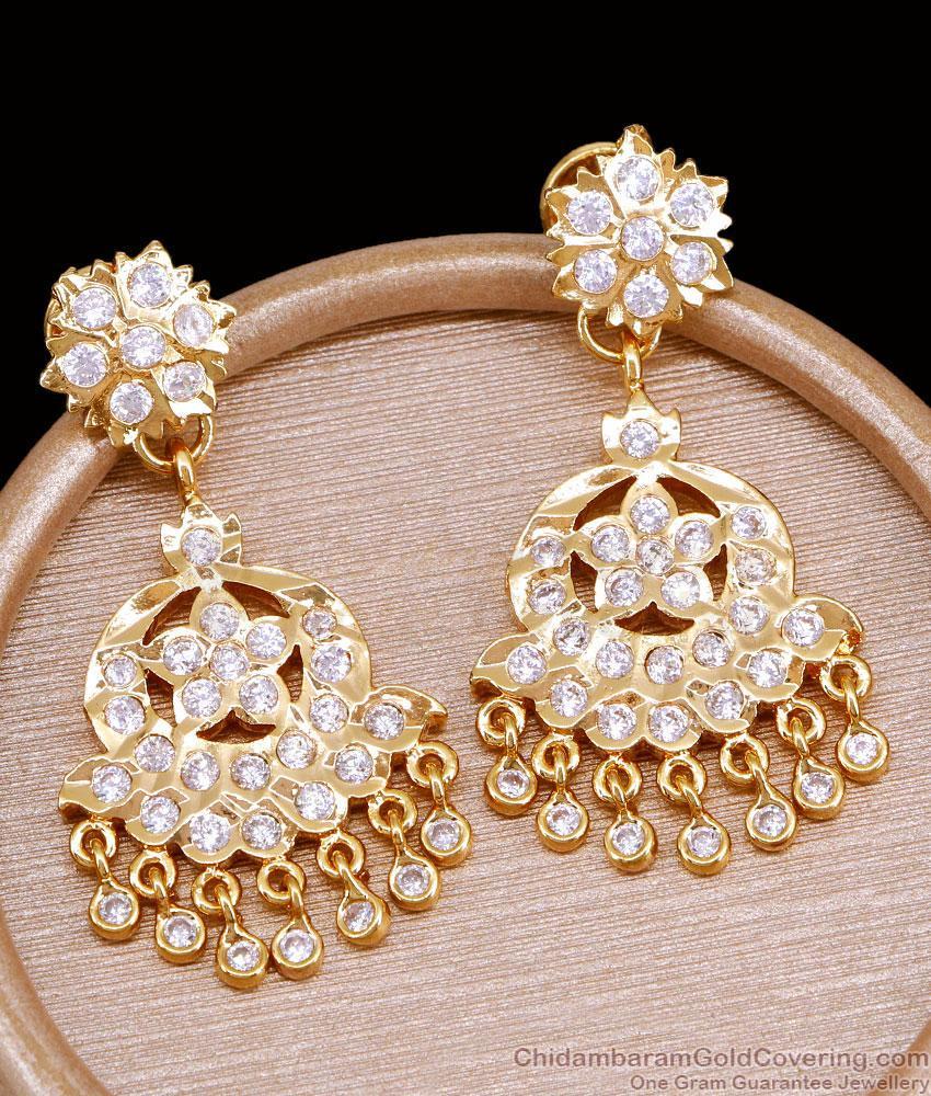 High Quality Impon Panchaloha Floral Drop Earring For Wedding ER5879